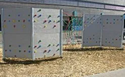 Kübler Sport® Outdoor Boulderwand Mit Kletternetz