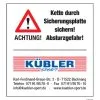 Aufkleber - Kette Durch Sicherungsplatte Sichern