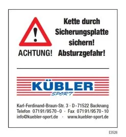 Aufkleber - Kette Durch Sicherungsplatte Sichern