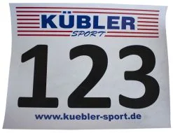 Startnummernsatz 1-100 Individuelles Design