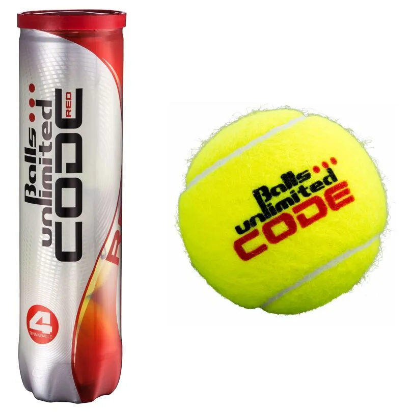 Balls Unlimited® Tennisbälle CODE RED 4 Balls Unlimited® Tennisbälle CODE RED – Bild 4