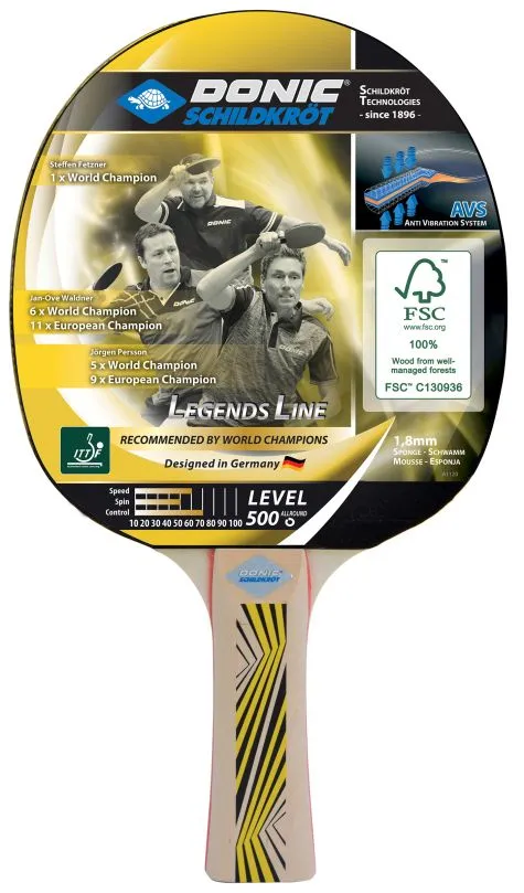 Donic Schildkröt Donic-Schildkröt® Tischtennisschläger Legends 500 FSC 1 Donic Schildkröt Donic-Schildkröt® Tischtennisschläger Legends 500 FSC
